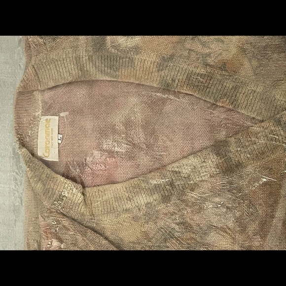 NEW Elegant Beige Cream Multi Colour V-Neck Cardigan Coat 🧥 NWTO - Picture 6 of 6